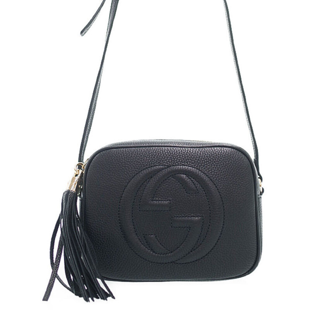 GUCCI SOHO Fringe Leather Disco Bag Shoulder